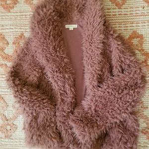 Fluffy pink blush sweater cardigan